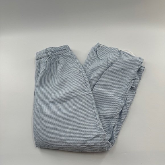 Hollister Pants - Hollister Ultra High Rise Livvy Wide Leg Work Pants White w/ Blue Pinstripes